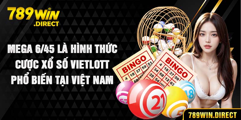 Mega 6/45 là hình thức cược xổ số vietlott phổ biến tại Việt Nam